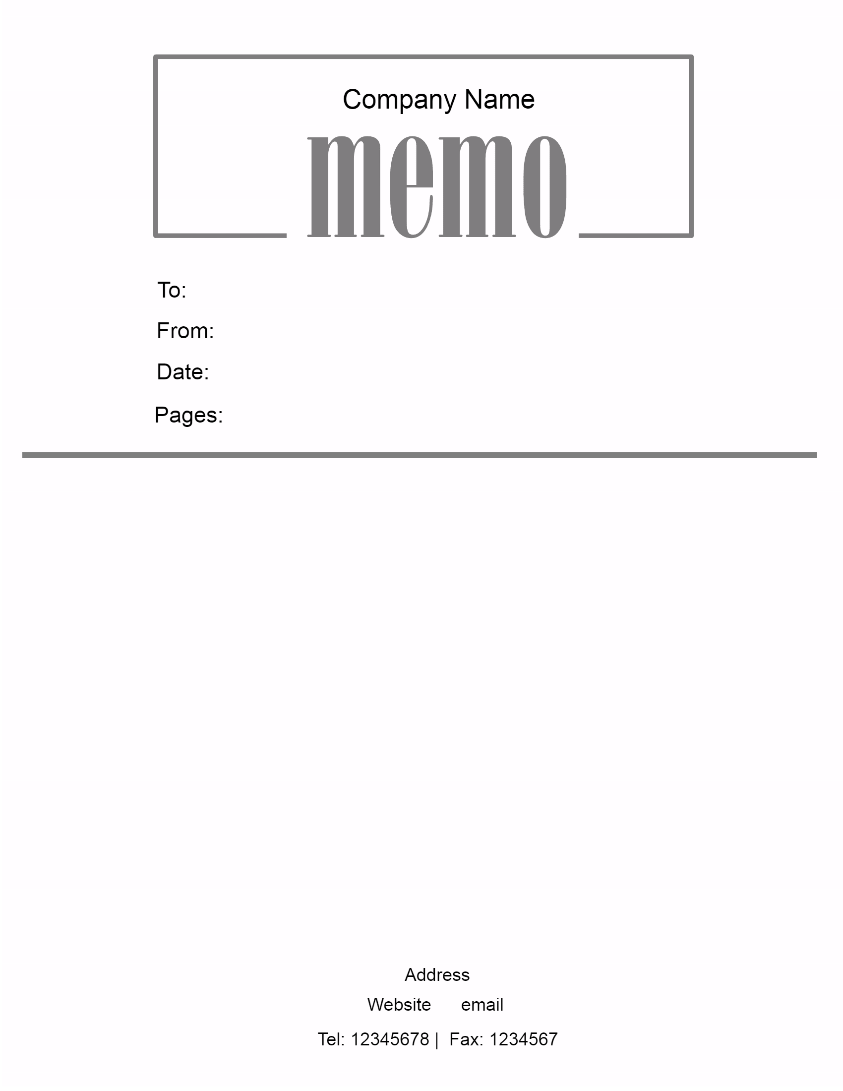 Free Printable Memo Templates