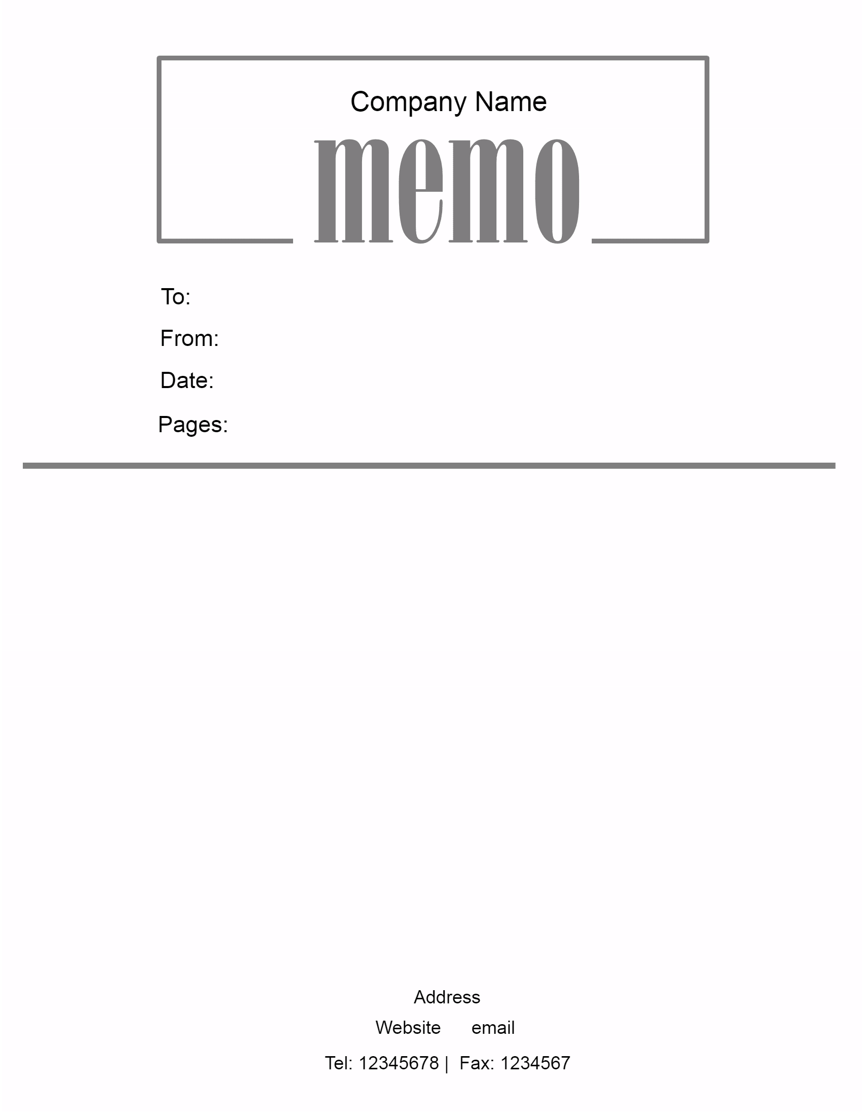 Free Microsoft Word Memo Template