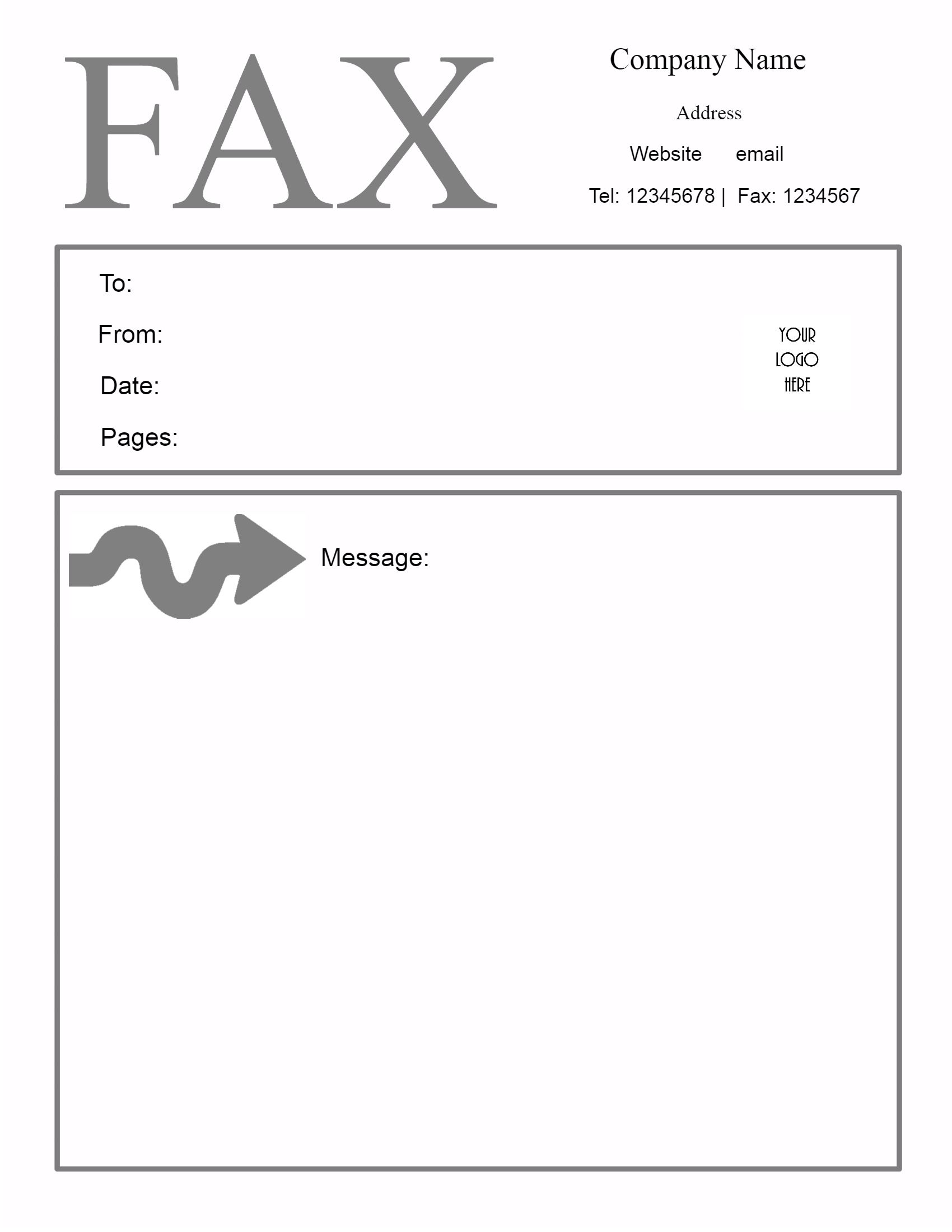 cover letter for fax